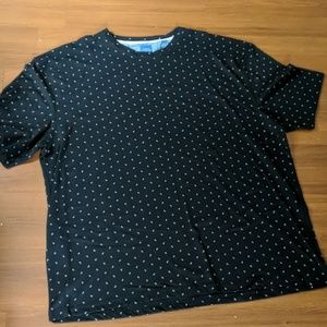 Men's black T-shirt big and tall